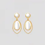 gold and pearl earrings image